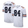 Seanshop C.Bears #84 Colston Loveland Player White Classic Home Game Stitched Jerseys
