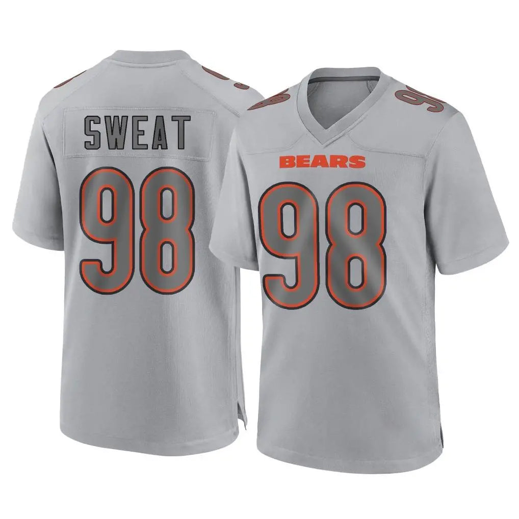 Seanshop C.Bears #98 Montez Sweat Player Gray Atmosphere Fashion Game Stitched Jerseys