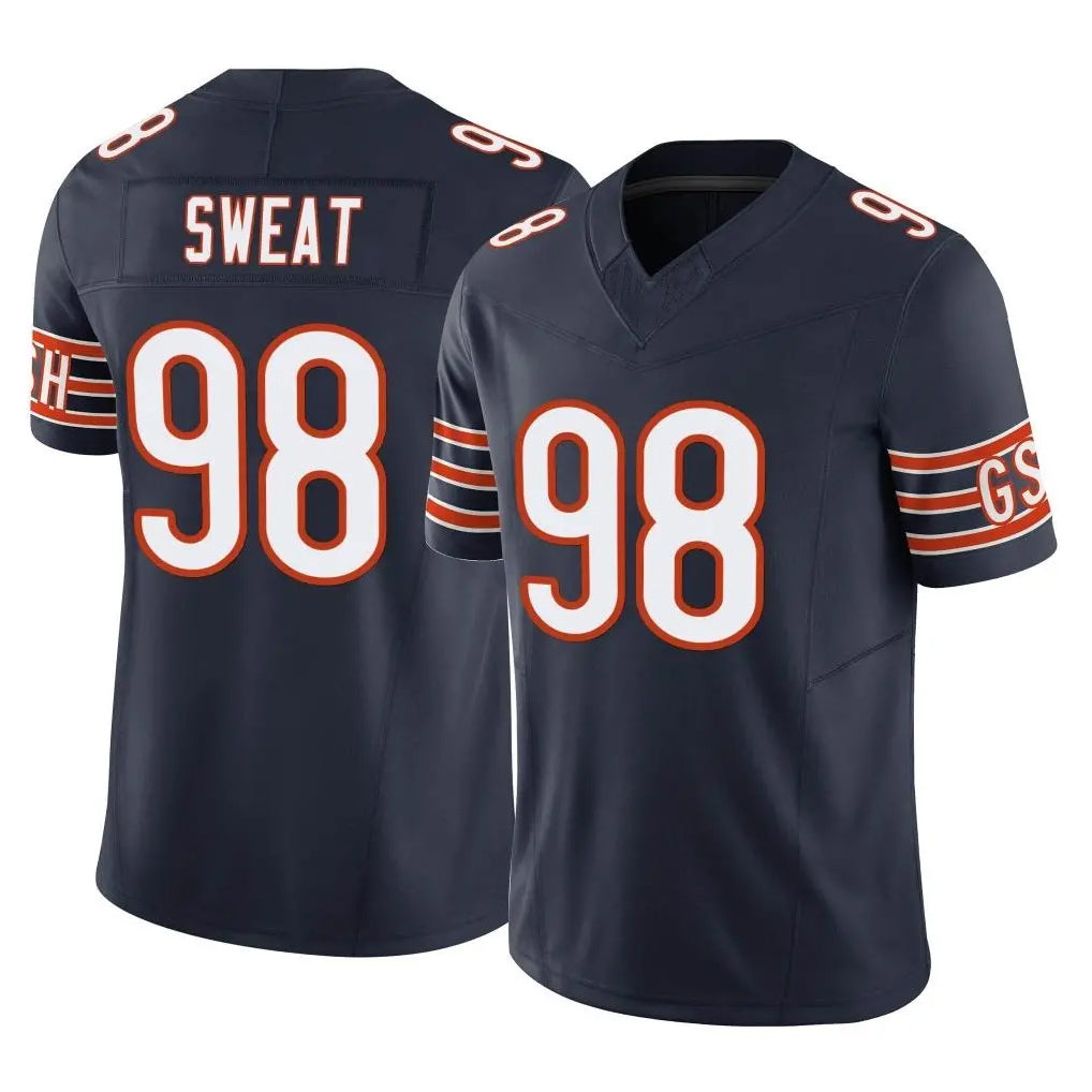 Seanshop C.Bears #98 Montez Sweat Player Navy Vapor F.U.S.E. Limited Home Game Stitched Jerseys