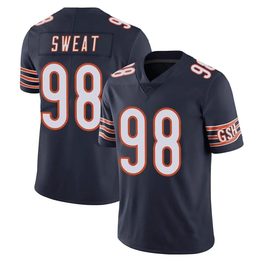 Newshops C.Bears #98 Montez Sweat Player Navy Vapor Untouchable Limited Home Game Stitched Jerseys