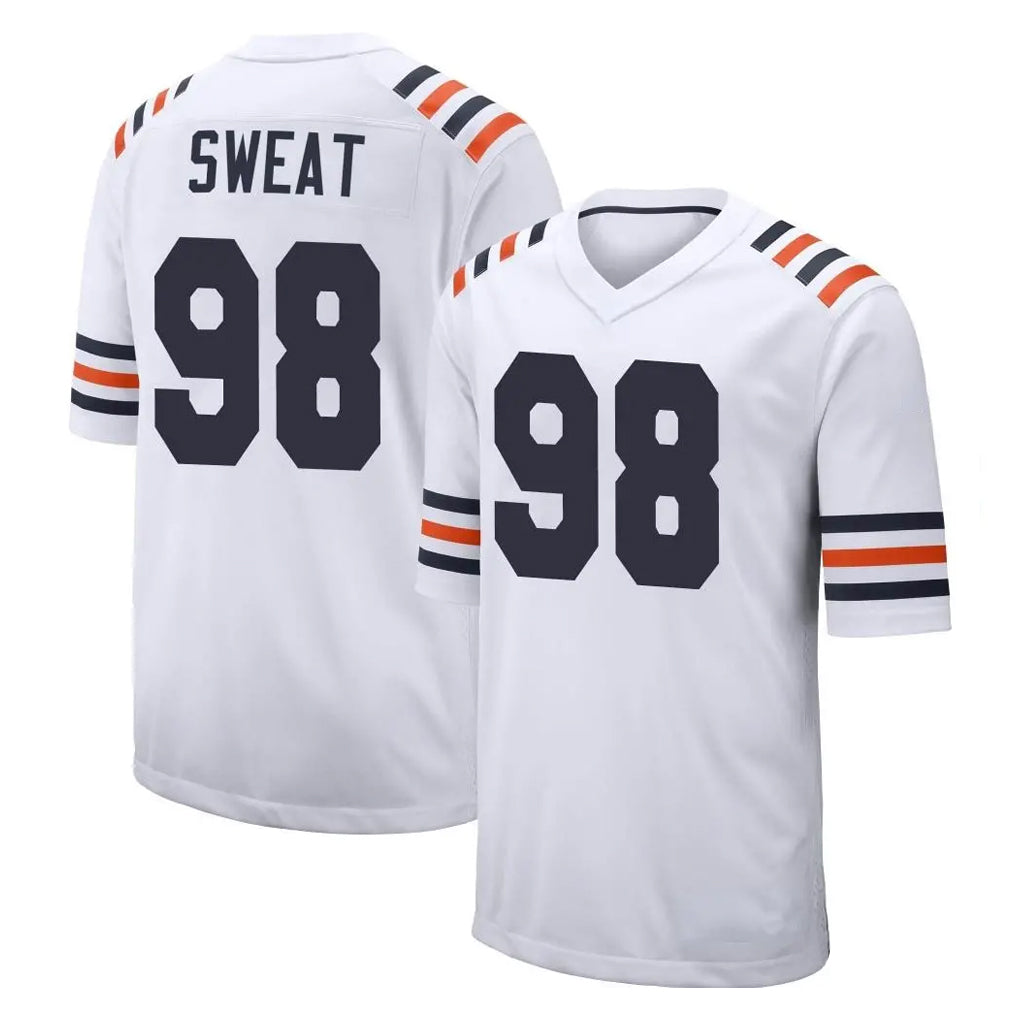 Seanshop C.Bears #98 Montez Sweat Player White Classic Home Game Stitched Jerseys