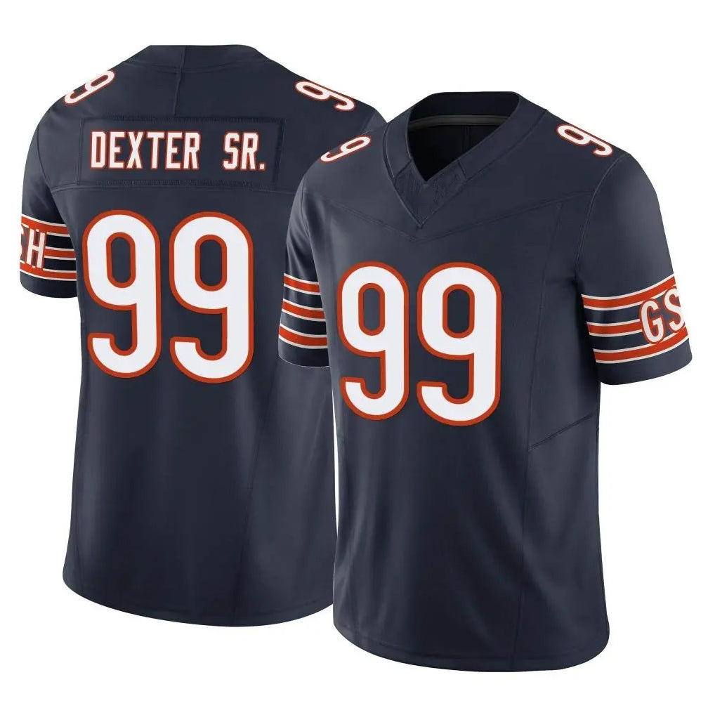 Seanshop C.Bears #99 Gervon Dexter Sr. Player Navy Vapor F.U.S.E. Limited Home Game Stitched Jerseys