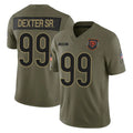Newshops C.Bears #99 Gervon Dexter Sr. Player Olive Salute to Service Limited Home Game Stitched Jerseys