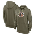 Seanshop C.Bengals Olive Salute to Service Performance Pullover Hoodie Limited Blank Player Stitched Jerseys