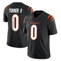 Seanshop C.Bengals #0 DJ Turner II Player Black Vapor F.U.S.E. Limited Home Game Stitched Jerseys