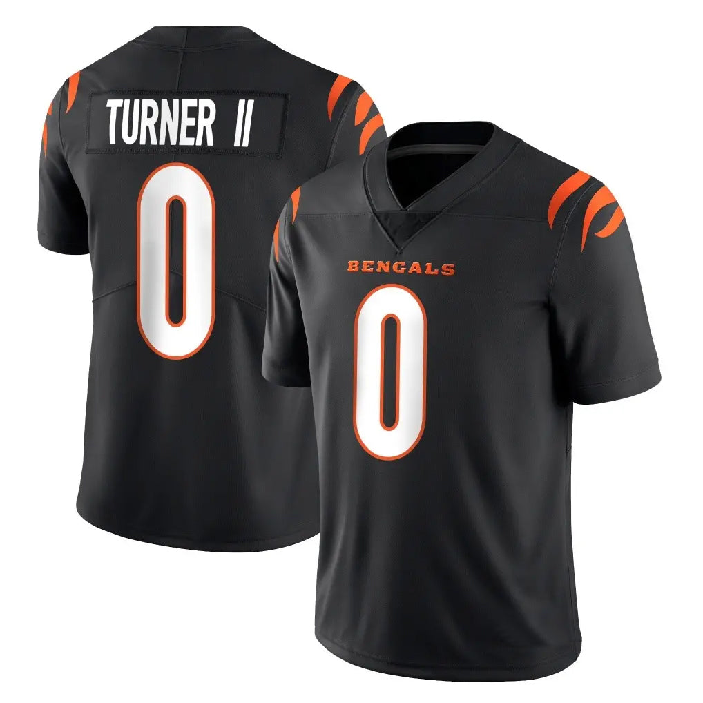 Seanshop C.Bengals #0 DJ Turner II Player Black Vapor Untouchable Limited Home Game Stitched Jerseys
