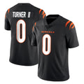 Seanshop C.Bengals #0 DJ Turner II Player Black Vapor Untouchable Limited Home Game Stitched Jerseys