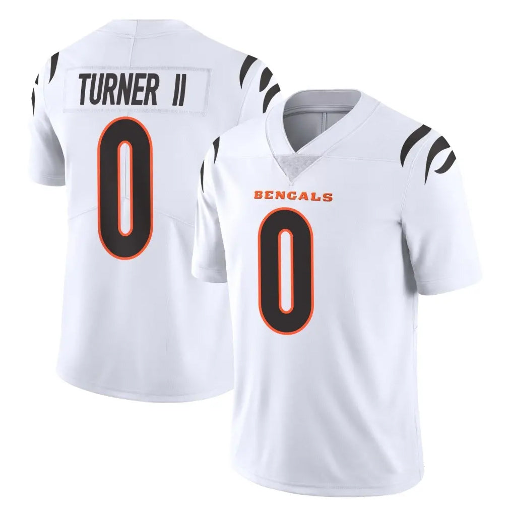 Seanshop C.Bengals #0 DJ Turner II Player White Vapor Untouchable Limited Home Game Stitched Jerseys