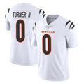 Seanshop C.Bengals #0 DJ Turner II Player White Vapor Untouchable Limited Home Game Stitched Jerseys