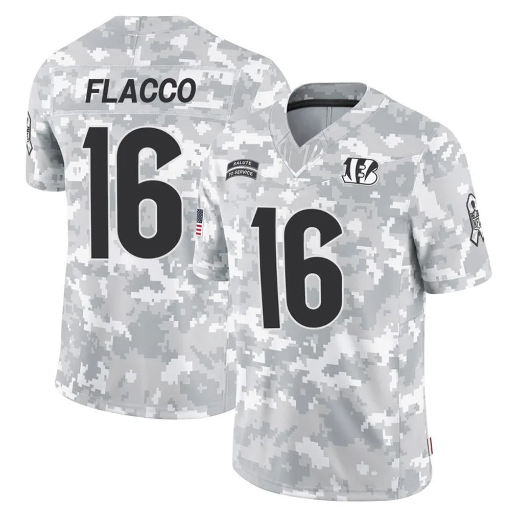 Seanshop C.Bengals #16 Joe Flacco Player Arctic Camo Salute to Service Limited Stitched Jerseys