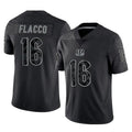 Seanshop C.Bengals #16 Joe Flacco Player Black Reflective Limited Game Stitched Jerseys