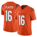 Seanshop C.Bengals #16 Joe Flacco Player Orange Vapor F.U.S.E. Limited Home Game Stitched Jerseys