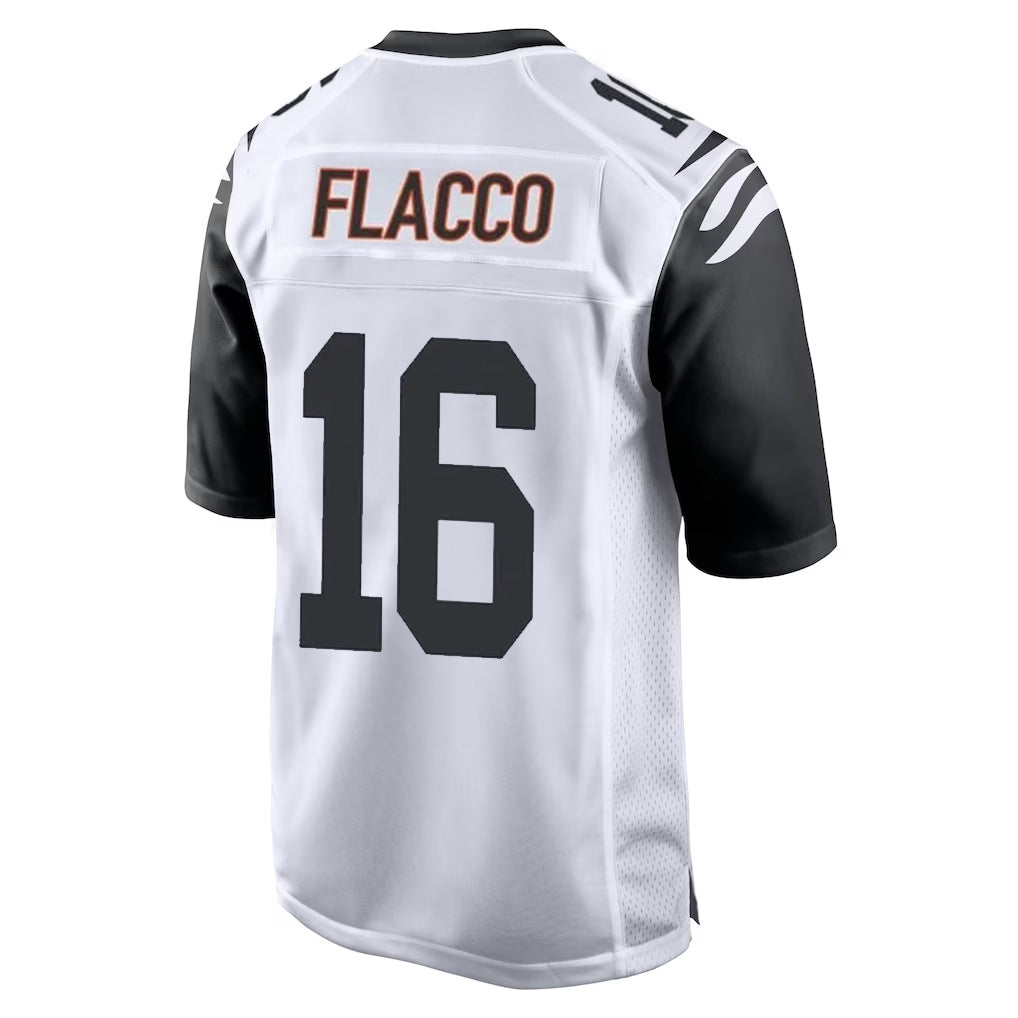 Seanshop C.Bengals #16 Joe Flacco Player White Alternate Home Game Stitched Jerseys