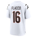 Seanshop C.Bengals #16 Joe Flacco Player White Home Game Stitched Jerseys