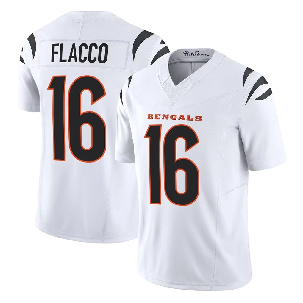 Seanshop C.Bengals #16 Joe Flacco Player White Vapor F.U.S.E. Limited Home Game Stitched Jerseys