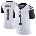 Seanshop C.Bengals #1 Ja'Marr Chase Player White Color Rush Vapor Untouchable Limted Home Game Stitched Jerseys