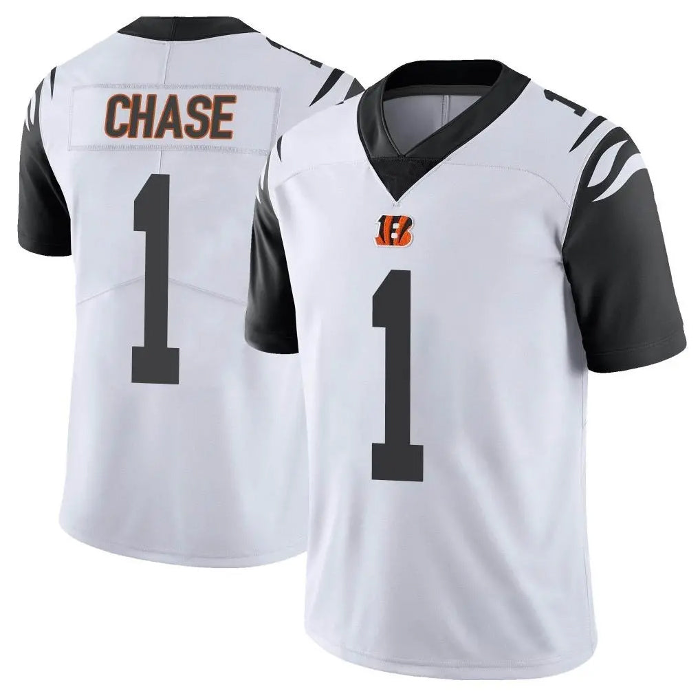 Seanshop C.Bengals #1 Ja'Marr Chase Player White Color Rush Vapor Untouchable Limted Home Game Stitched Jerseys