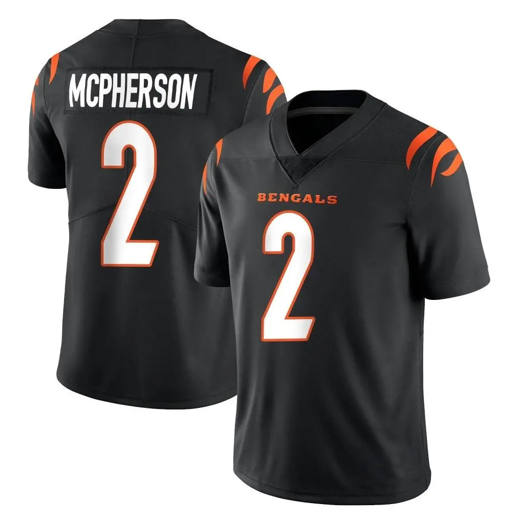 Seanshop C.Bengals #2 Evan McPherson Player Black Vapor Untouchable Limited Home Game Stitched Jerseys
