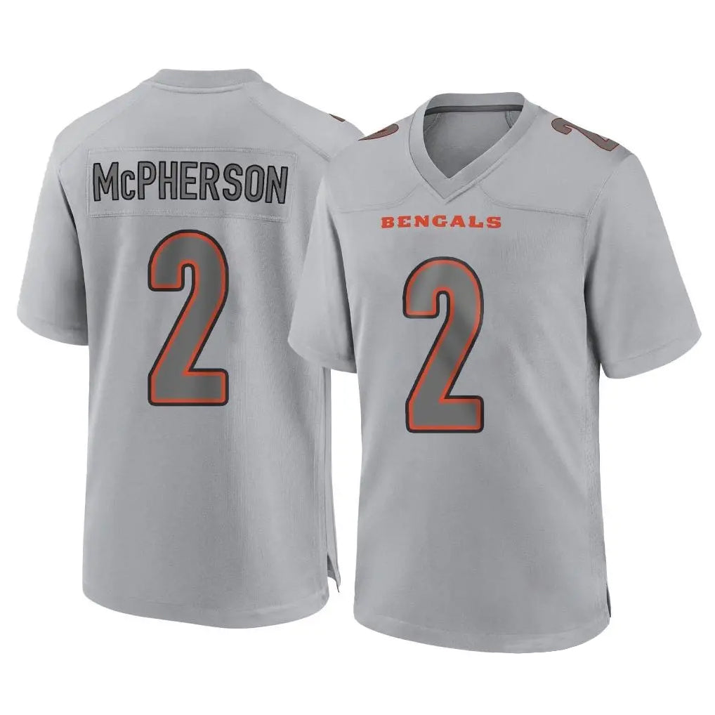 Seanshop C.Bengals #2 Evan McPherson Player Gray Atmosphere Fashion Game Stitched Jerseys