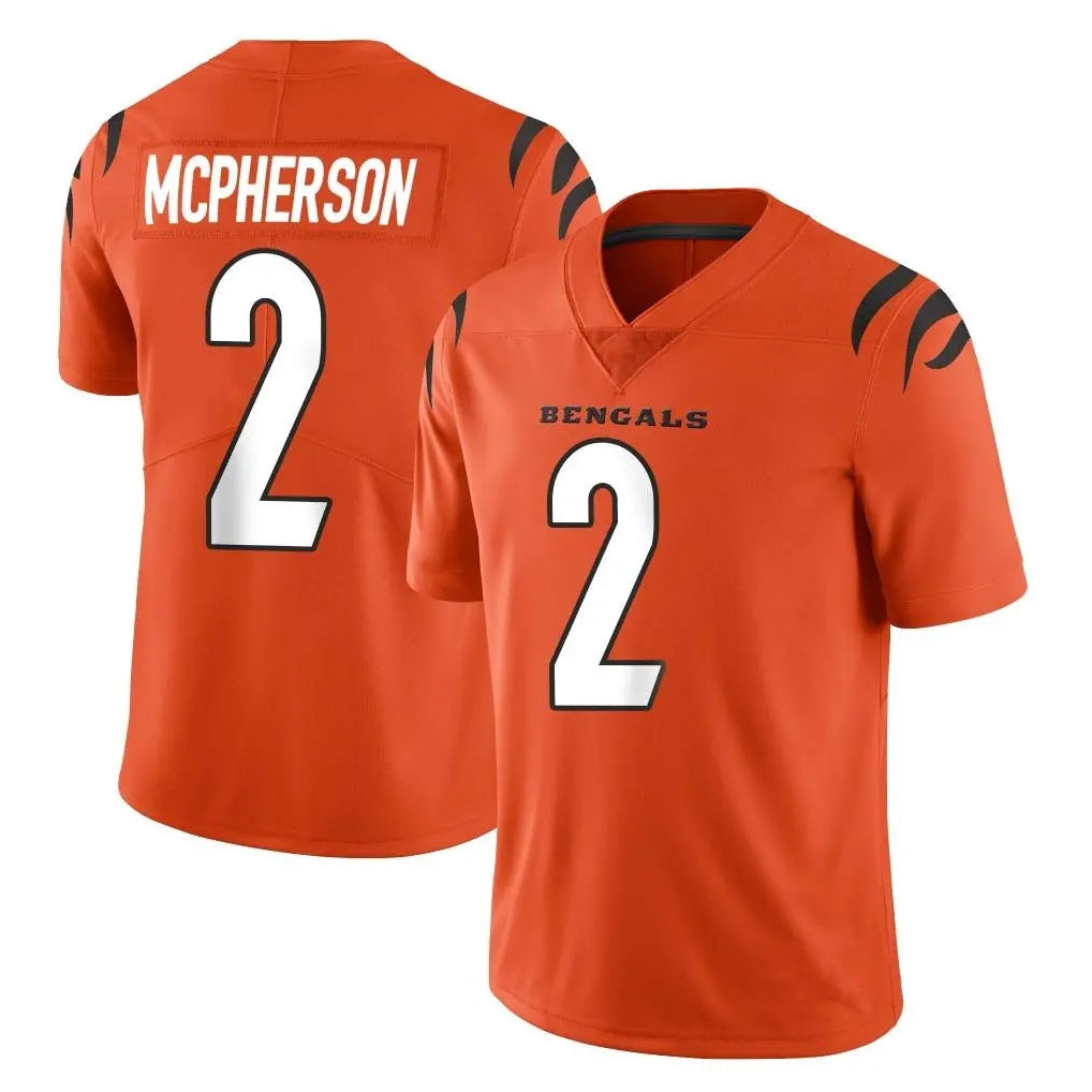 Seanshop C.Bengals #2 Evan McPherson Player Orange Vapor Untouchable Limited Home Game Stitched Jerseys