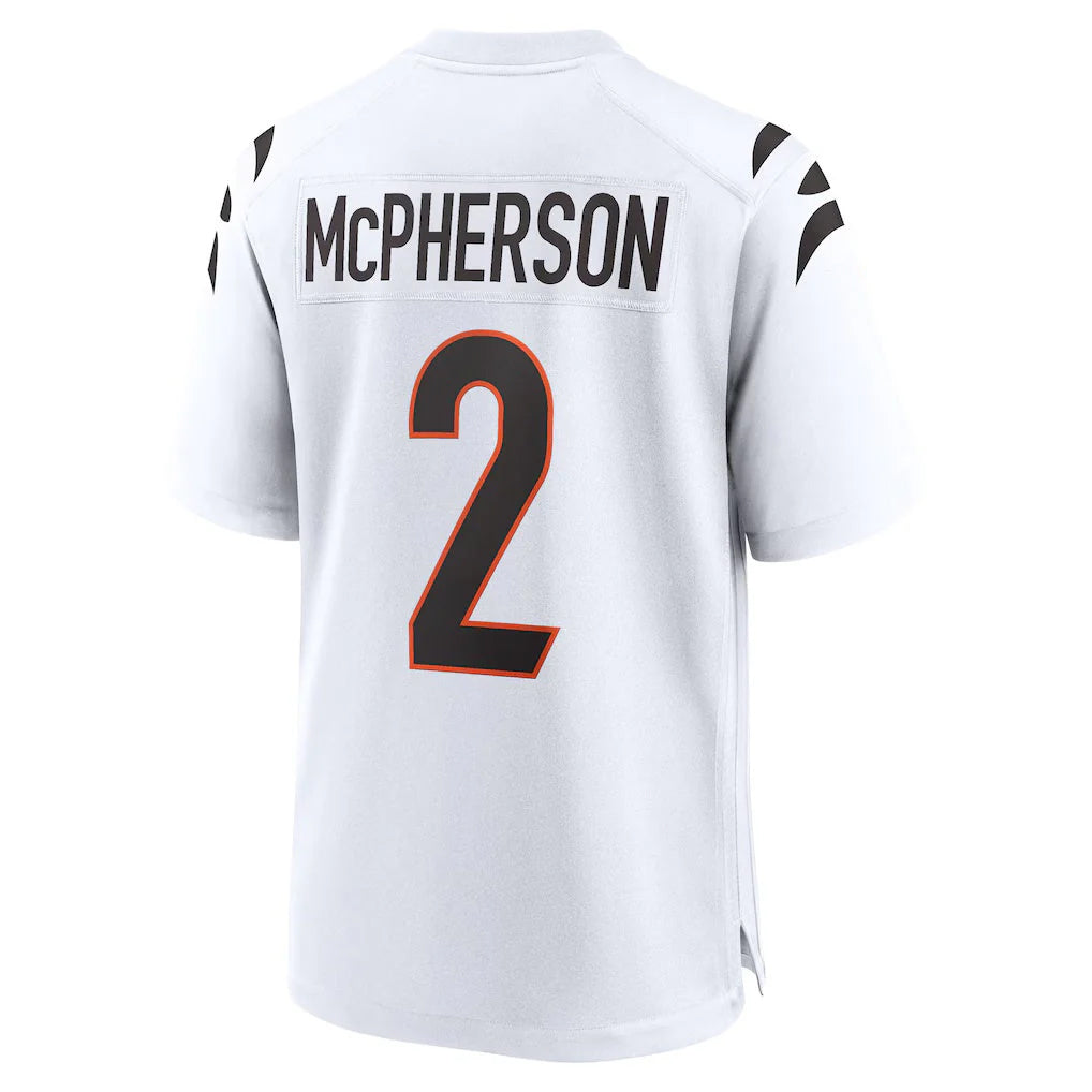 Seanshop C.Bengals #2 Evan McPherson Player White Home Game Stitched Jerseys