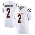 Seanshop C.Bengals #2 Evan McPherson Player White Vapor Untouchable Limited Home Game Stitched Jerseys