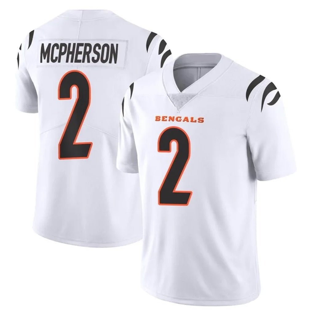 Seanshop C.Bengals #2 Evan McPherson Player White Vapor Untouchable Limited Home Game Stitched Jerseys