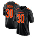 Seanshop C.Bengals #30 Chase Brown Player Black Fashion Game Stitched Jerseys