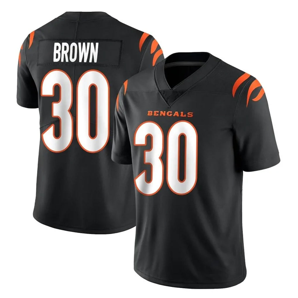 Seanshop C.Bengals #30 Chase Brown Player Black Vapor Untouchable Limited Home Game Stitched Jerseys