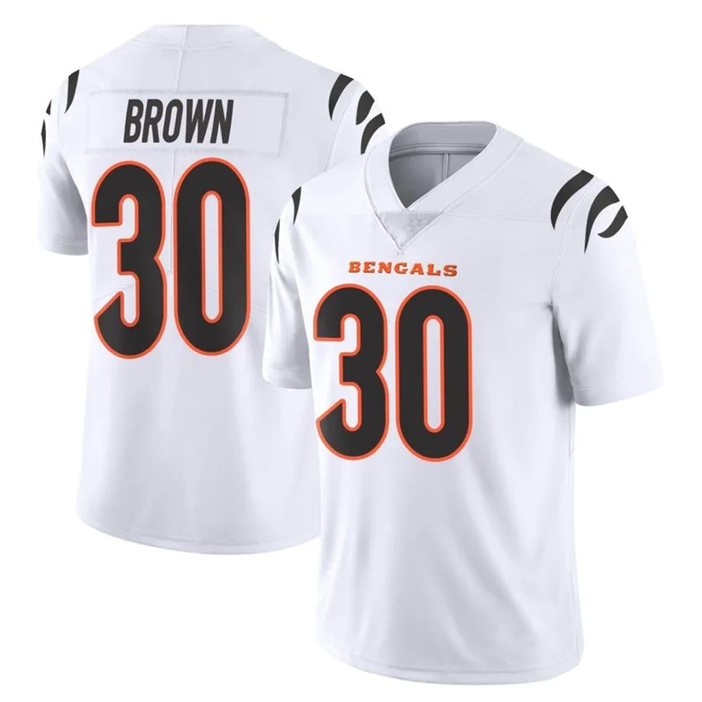 Seanshop C.Bengals #30 Chase Brown Player White Vapor Untouchable Limited Home Game Stitched Jerseys