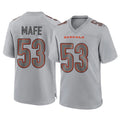 Seanshop C.Bengals #53 Boye Mafe Player Gray Atmosphere Fashion Game Stitched Jerseys