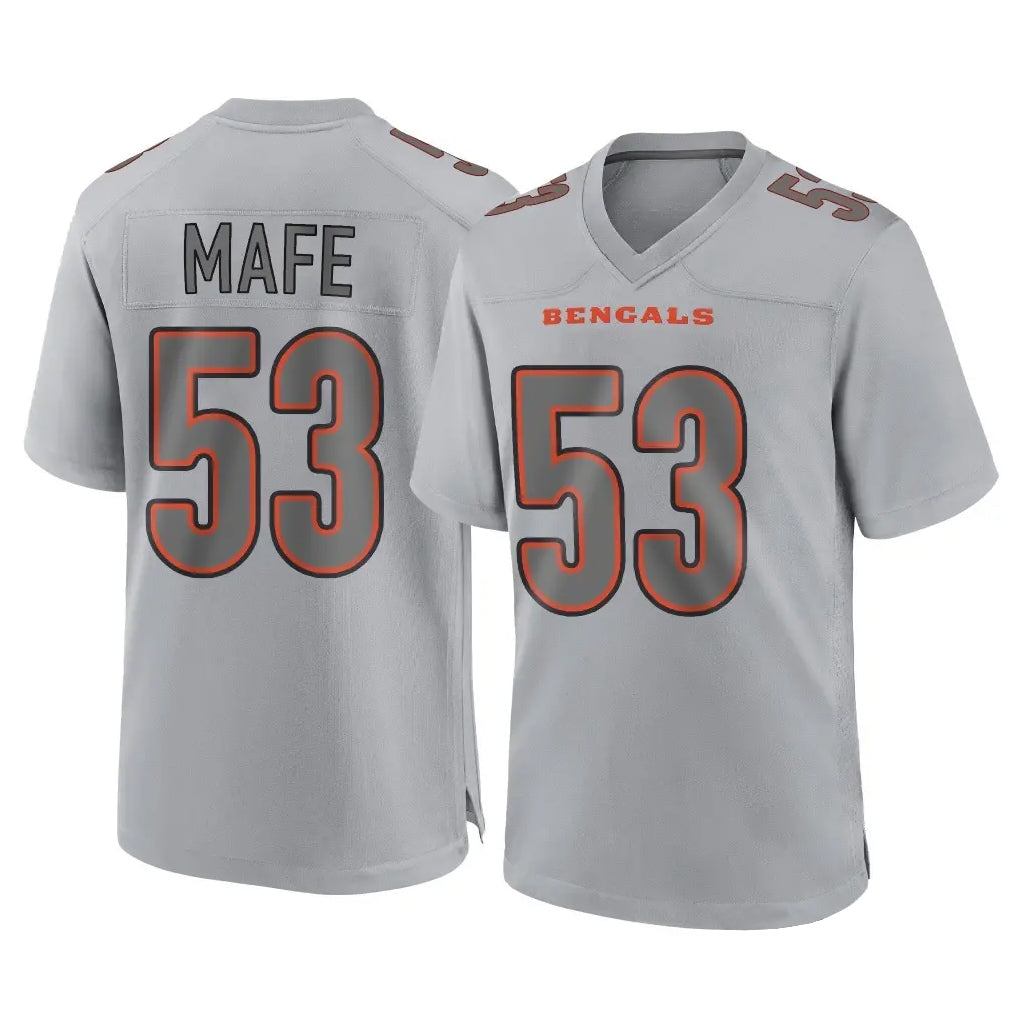 Seanshop C.Bengals #53 Boye Mafe Player Gray Atmosphere Fashion Game Stitched Jerseys