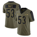 Seanshop C.Bengals #53 Boye Mafe Player Olive Salute to Service Game Stitched Jerseys