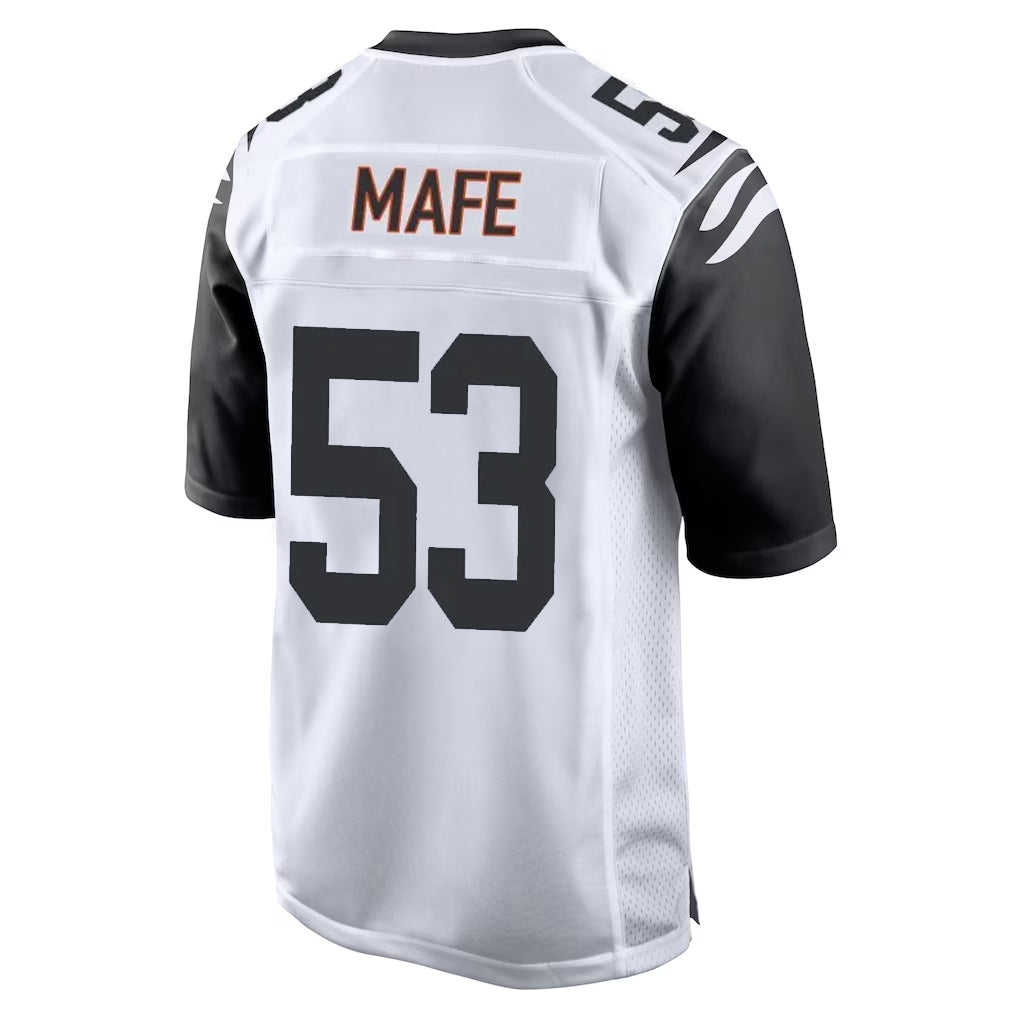 Seanshop C.Bengals #53 Boye Mafe Player White Alternate Home Game Stitched Jerseys