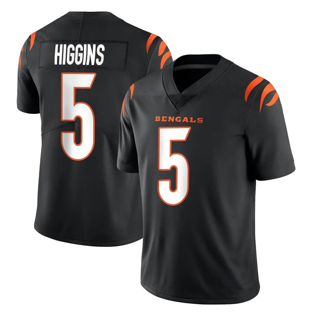 Seanshop C.Bengals #5 Tee Higgins Player Black Vapor Untouchable Limited Home Game Stitched Jerseys