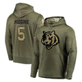 Seanshop C.Bengals #5 Tee Higgins Player Olive Salute to Service Limited Home Game Stitched Jerseys