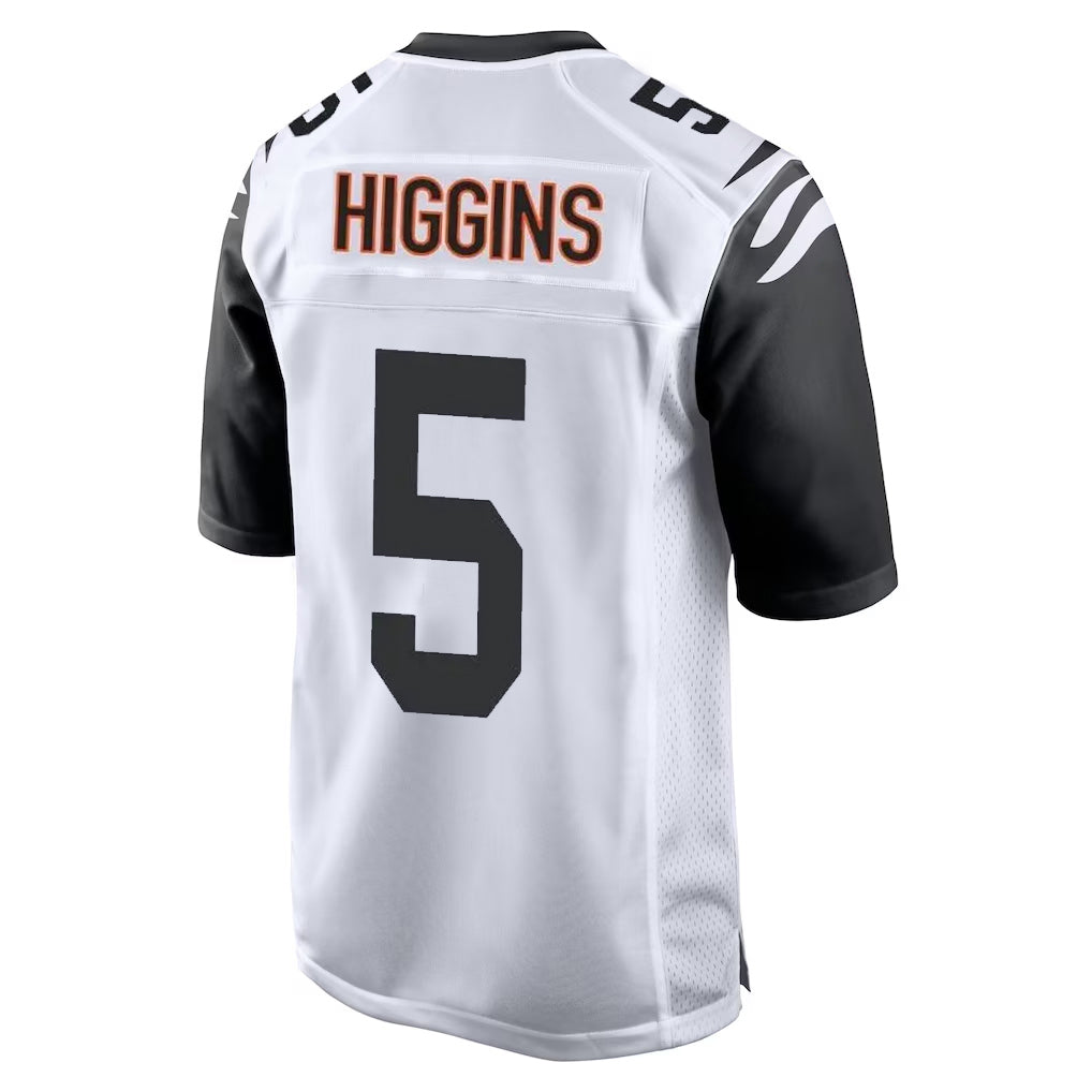 Seanshop C.Bengals #5 Tee Higgins Player White Alternate Home Game Stitched Jerseys