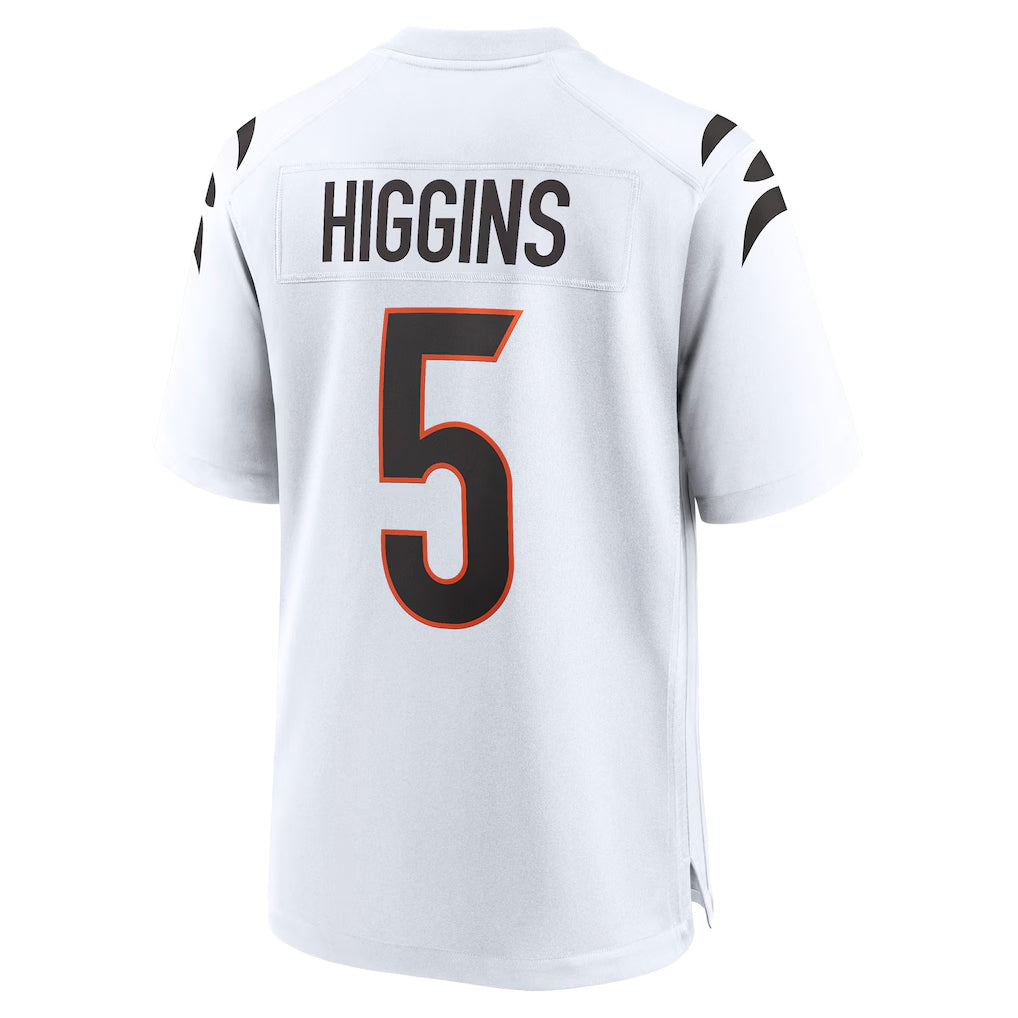 Seanshop C.Bengals #5 Tee Higgins Player White Home Game Stitched Jerseys
