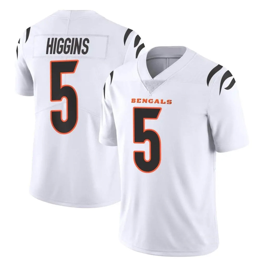Seanshop C.Bengals #5 Tee Higgins Player White Vapor Untouchable Limited Home Game Stitched Jerseys