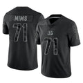 Seanshop C.Bengals #71 Amarius Mims Player Black Reflective Limited Game Stitched Jerseys