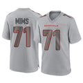 Seanshop C.Bengals #71 Amarius Mims Player Gray Atmosphere Fashion Game Stitched Jerseys