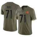 Seanshop C.Bengals #71 Amarius Mims Player Olive Salute to Service Limited Game Stitched Jerseys