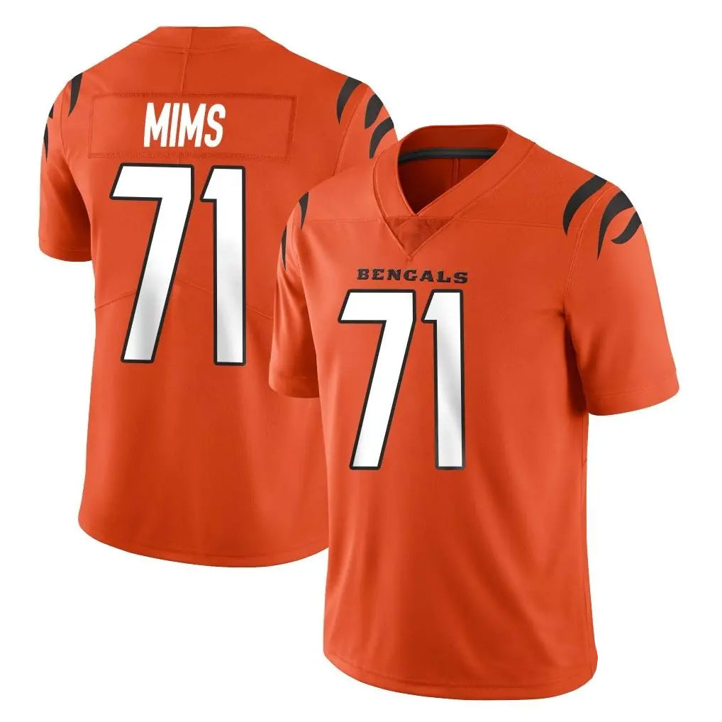 Seanshop C.Bengals #71 Amarius Mims Player Orange Vapor Untouchable Limited Home Game Stitched Jerseys