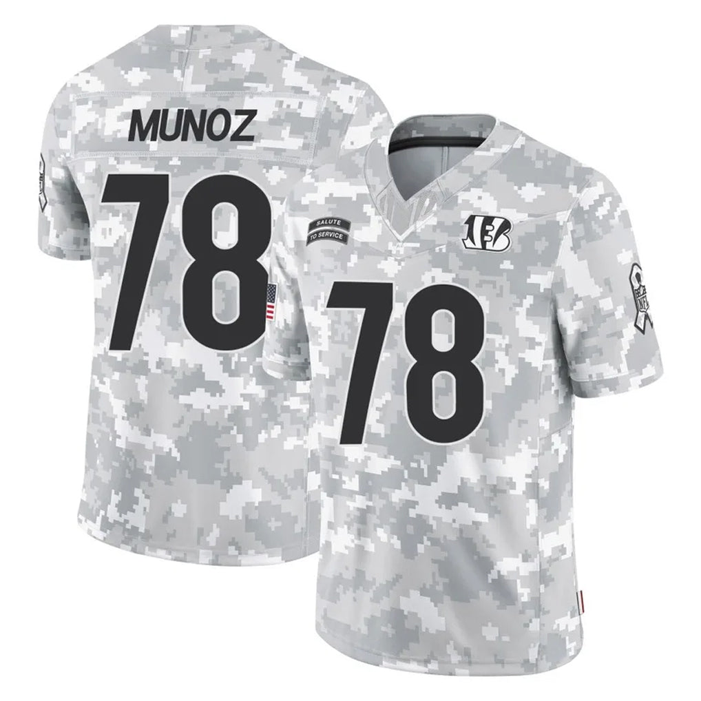 Seanshop C.Bengals #78 Anthony Munoz Player Arctic Camo Salute to Service Limited Stitched Jerseys