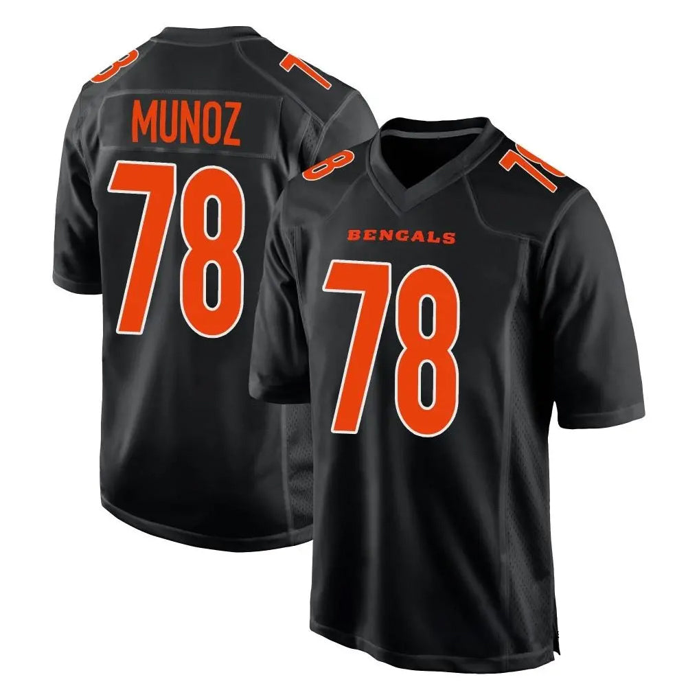 Seanshop C.Bengals #78 Anthony Munoz Player Black Fashion Game Stitched Jerseys