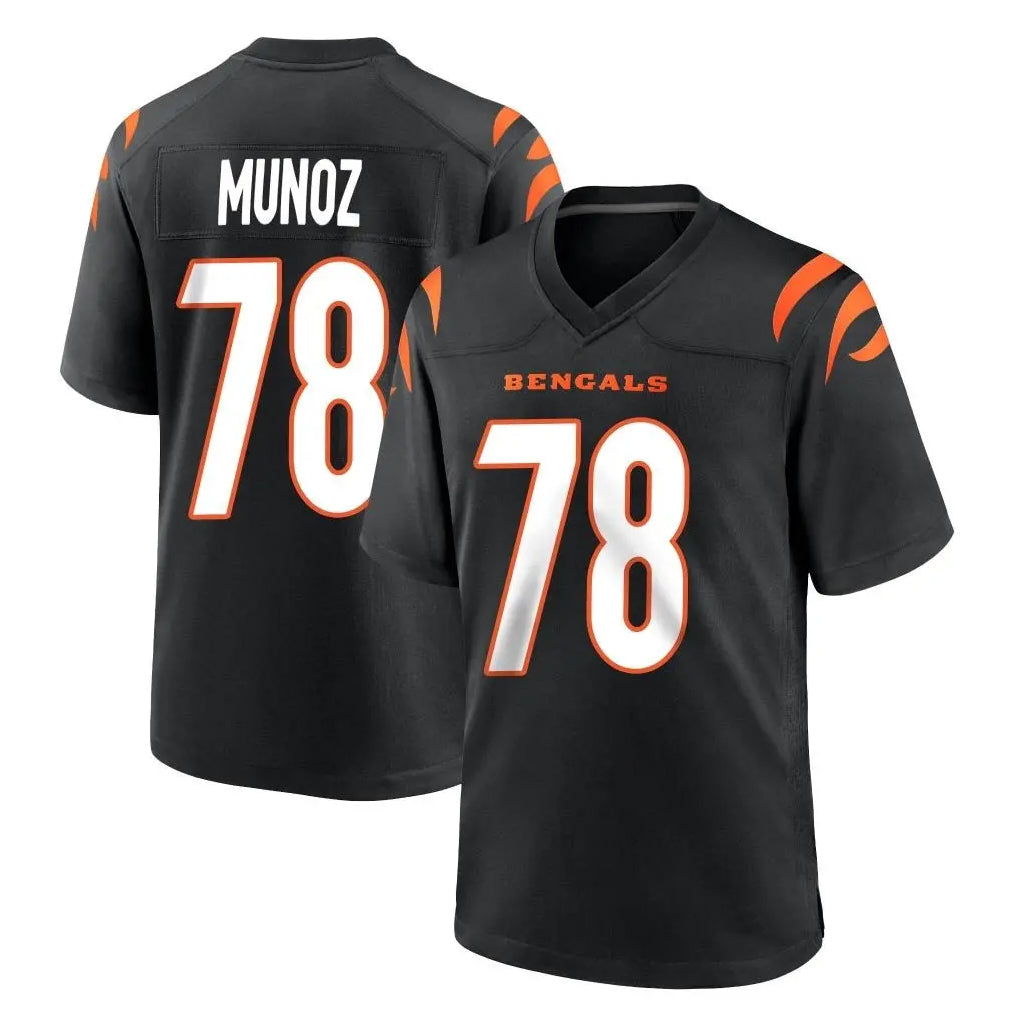 Seanshop C.Bengals #78 Anthony Munoz Player Black Home Game Stitched Jerseys