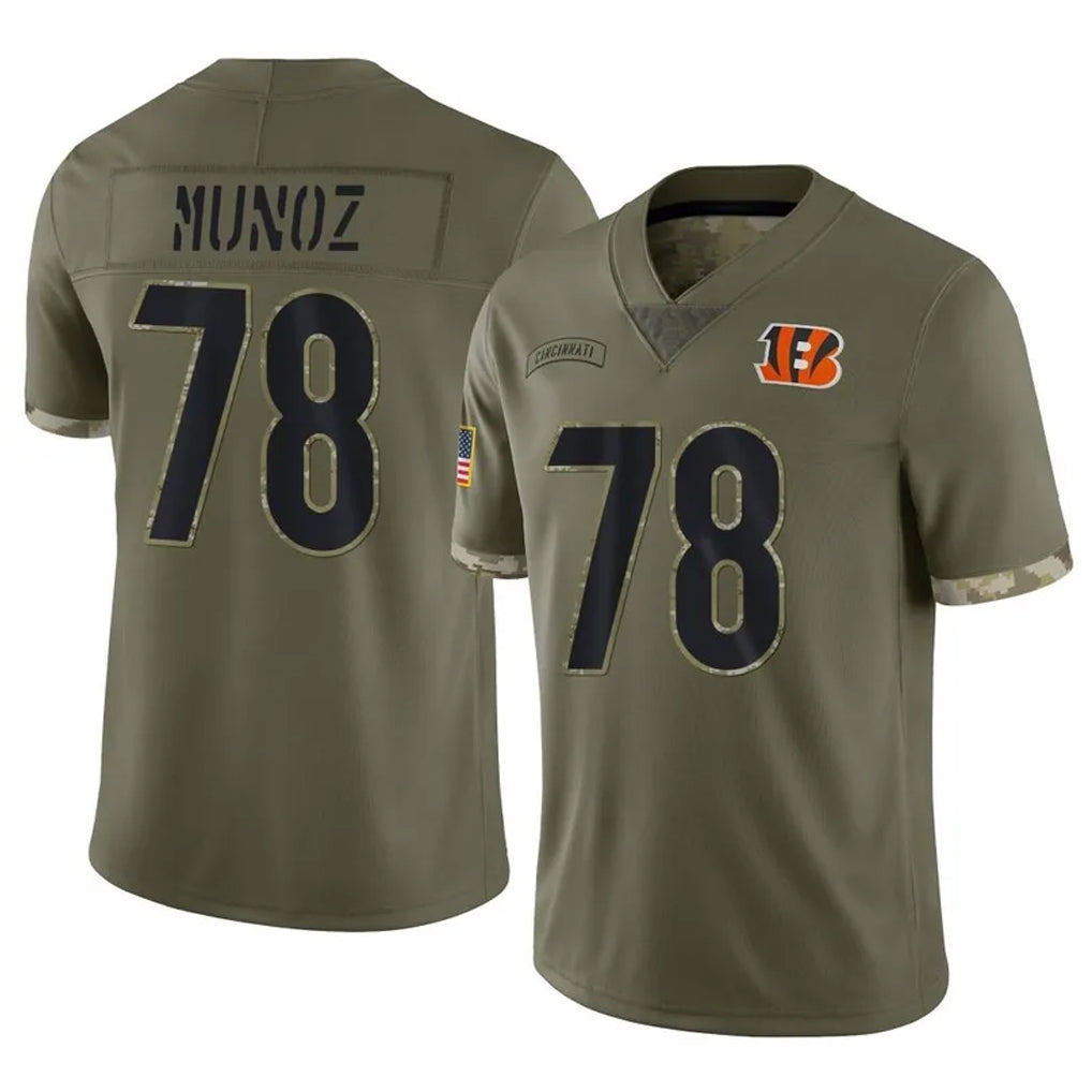 Seanshop C.Bengals #78 Anthony Munoz Player Olive Salute to Service Limited Game Stitched Jerseys