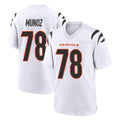 Seanshop C.Bengals #78 Anthony Munoz Player White Home Game Stitched Jerseys