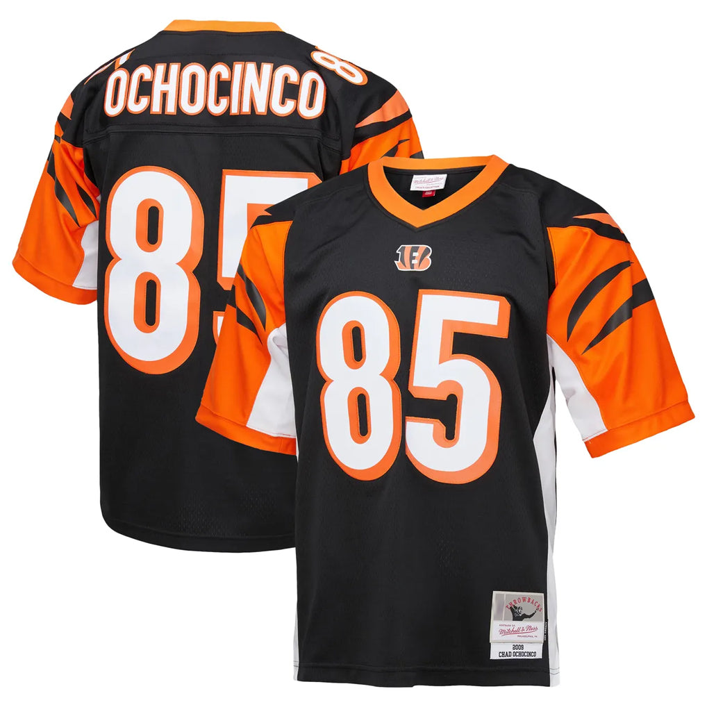Seanshop C.Bengals #85 Chad Johnson Player Black Mitchell & Ness Replica Stitched Jerseys
