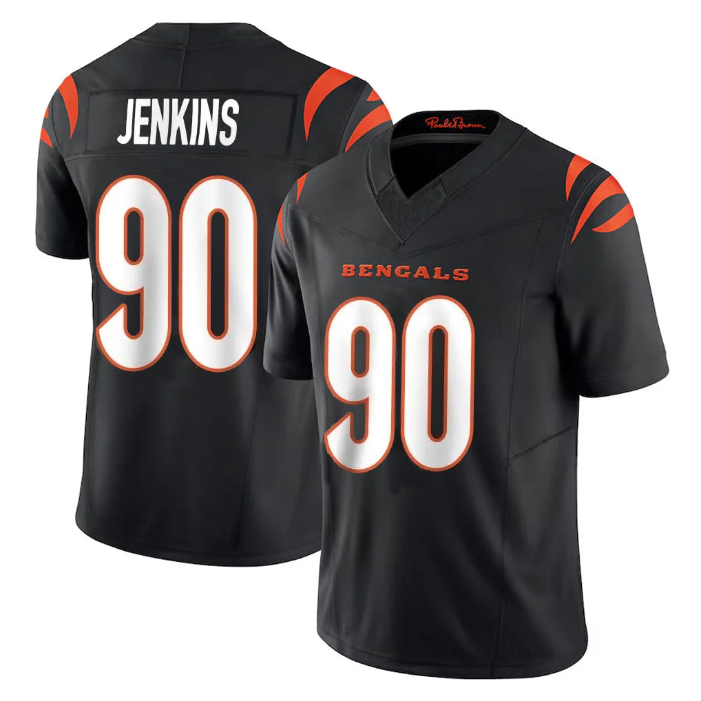 Seanshop C.Bengals #90 Kris Jenkins Jr Player Black Vapor F.U.S.E. Limited Home Game Stitched Jerseys